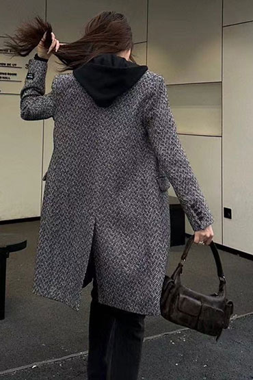 Палто с платка качулка