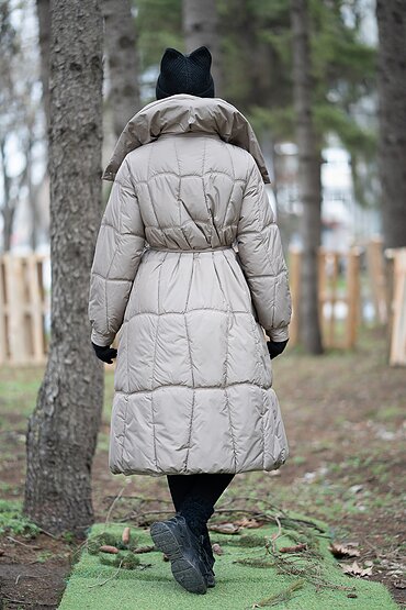 Дълго яке без качулка с големи джобове